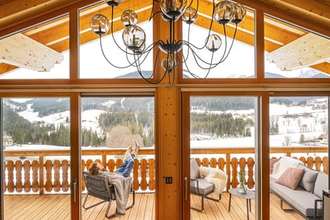 Winter, Balcony/Terrace, Living room, Mountain view