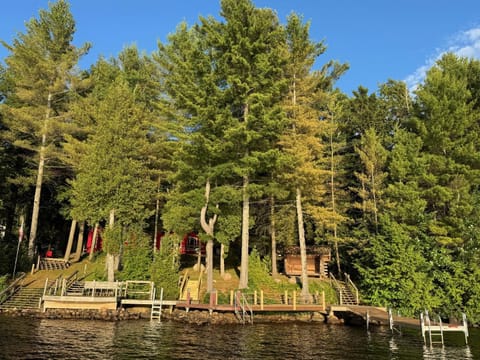 Well-appointed Adirondack cabin directly on 9-mile lake Cabin in Bellmont