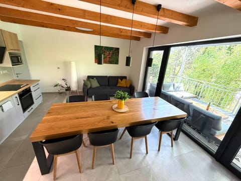 Living room, kitchen