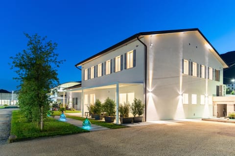 Property building, Night, Garden, Garden view