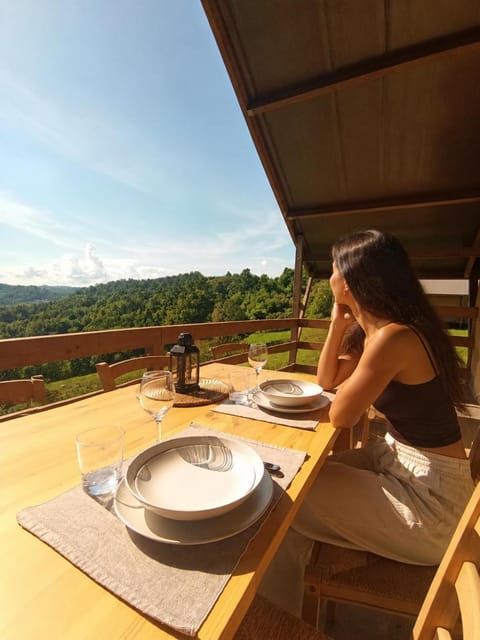 Property building, People, Natural landscape, View (from property/room), Balcony/Terrace, Dining area, Breakfast