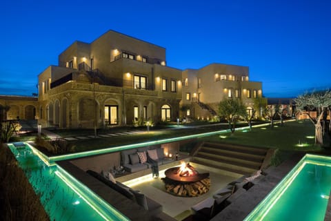 Property building, Night, Garden view