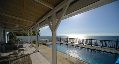 Patio, Day, Natural landscape, View (from property/room), Balcony/Terrace, Pool view, Sea view, Swimming pool
