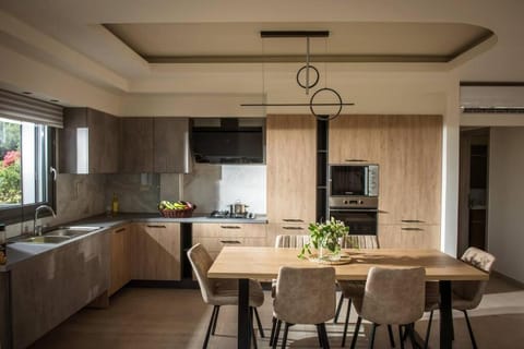 Kitchen or kitchenette, Seating area, Dining area, minibar, pet friendly, stove
