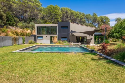 Property building, Living room, Swimming pool