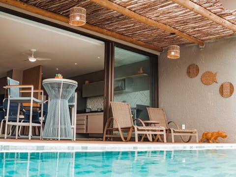 Patio, Day, Pool view, Swimming pool, sunbed