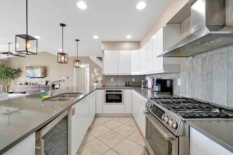 Kitchen or kitchenette, dishwasher, oven, stove, toaster