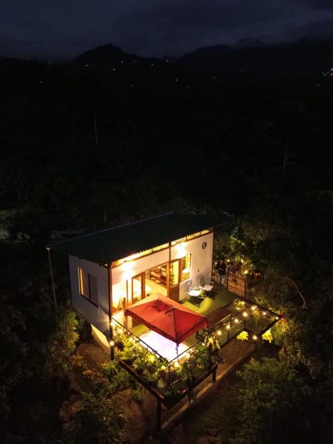 Property building, Night, Garden