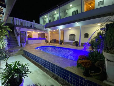 Property building, Night, Pool view, Swimming pool