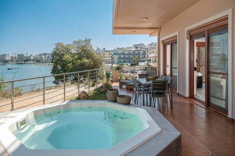 Hot Tub, View (from property/room), Balcony/Terrace, Sea view