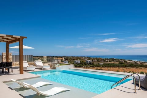 Patio, Natural landscape, View (from property/room), Balcony/Terrace, Sea view, Swimming pool, sunbed