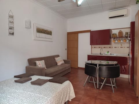 Bed, Kitchen or kitchenette, Living room, Photo of the whole room, Seating area, Dining area, Bedroom