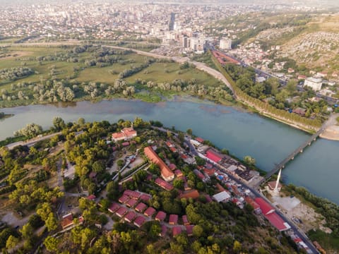Nearby landmark, Natural landscape, Bird's eye view, City view, River view