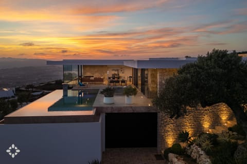 Natural landscape, Mountain view, Pool view, Swimming pool, Sunset, sunbed