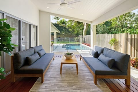 Patio, Seating area, Pool view, Swimming pool