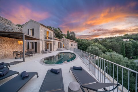 Pool view, Sunset