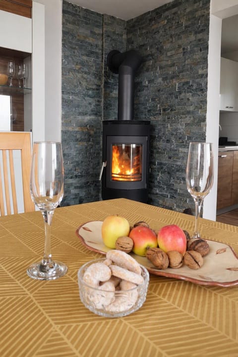 Living room, fireplace