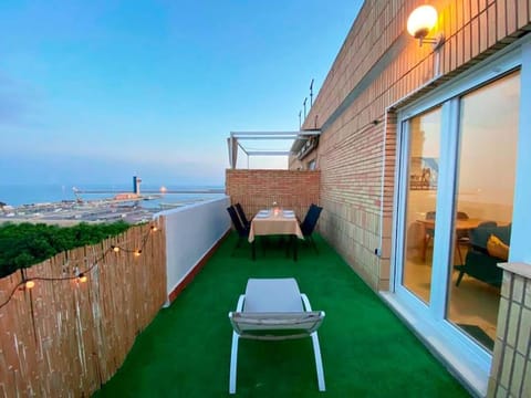 Natural landscape, View (from property/room), Balcony/Terrace, Sea view, sunbed