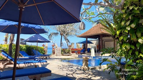 Property building, Garden, Pool view, Sea view, Swimming pool, sunbed