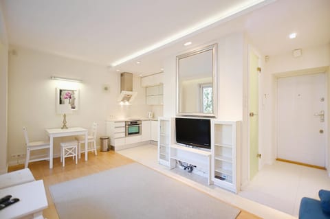 TV and multimedia, Kitchen or kitchenette, Living room, Photo of the whole room