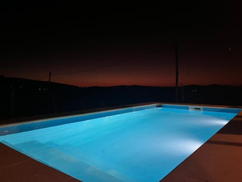 Night, Pool view, Swimming pool
