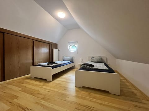 Bed, Photo of the whole room, Bedroom, towels, wardrobe