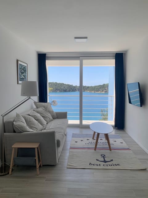Living room, Seating area, Sea view