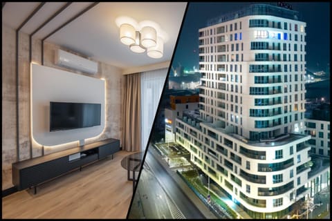 Communal lounge/ TV room, Night, TV and multimedia, Evening entertainment, City view