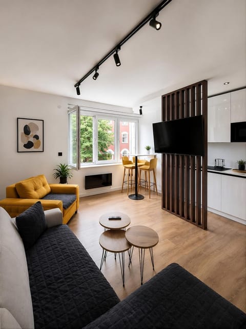 TV and multimedia, Kitchen or kitchenette, Living room, Seating area