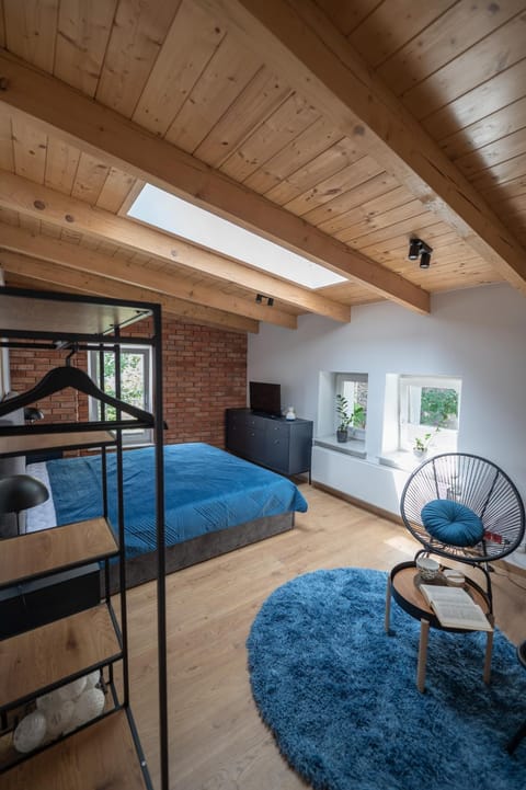 Bed, TV and multimedia, Living room, Photo of the whole room, Seating area, Evening entertainment, Bedroom