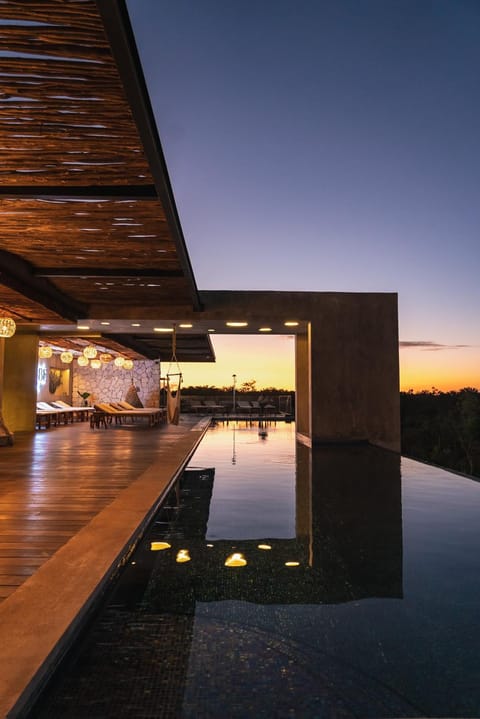 Swimming pool, Sunrise, Sunset