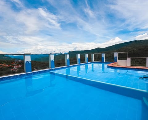 Natural landscape, Mountain view, Pool view, Swimming pool