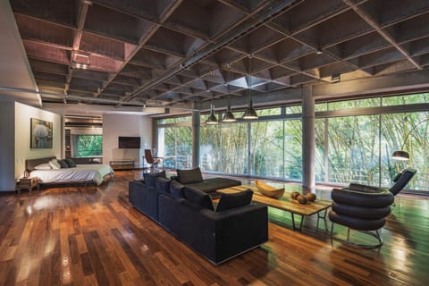 Bed, Natural landscape, Living room, Seating area, soundproof