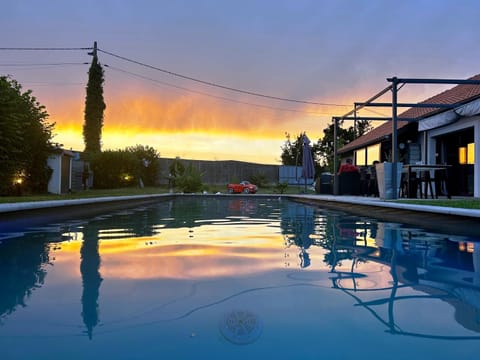 Swimming pool, Sunset