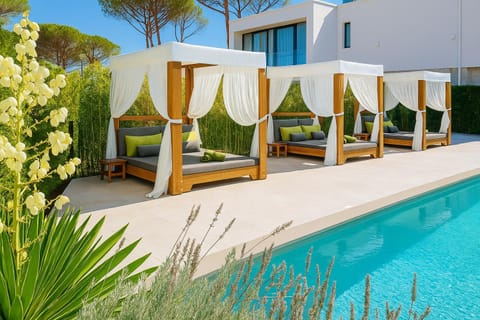 Pool view, Swimming pool, Swimming pool, sunbed