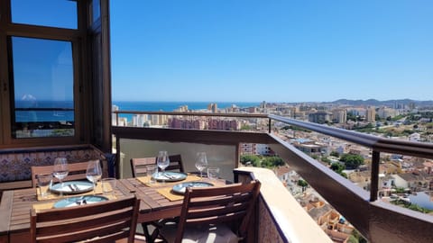 Patio, Day, View (from property/room), Balcony/Terrace, Living room, Seating area, Dining area, City view, Sea view