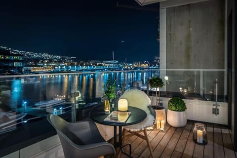 Patio, Night, View (from property/room), Balcony/Terrace, Sea view