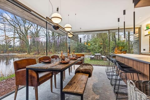 Stylish lakehouse in idyllic, private green scenery House in Zeeland, Netherlands