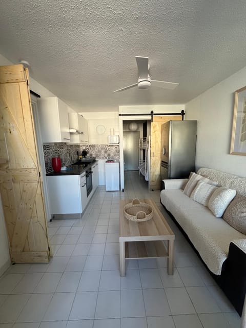 Kitchen or kitchenette, Living room, Seating area, oven, stove
