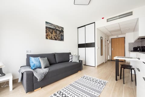 Bed, TV and multimedia, Kitchen or kitchenette, Living room, Photo of the whole room, Seating area, Dining area, Bedroom, minibar, air conditioner