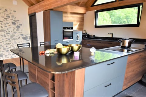 Kitchen or kitchenette, Dining area, dishwasher, minibar, pet friendly, stove