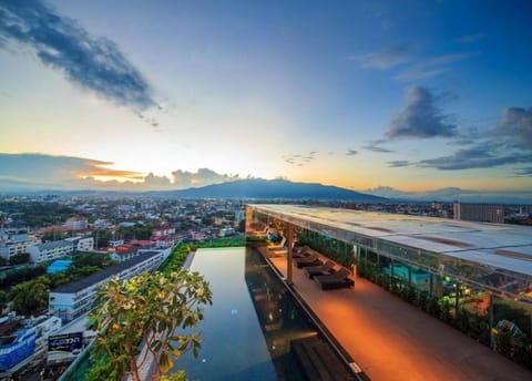 Nearby landmark, Day, Natural landscape, Bird's eye view, City view, Mountain view, Swimming pool, Sunrise, Sunset
