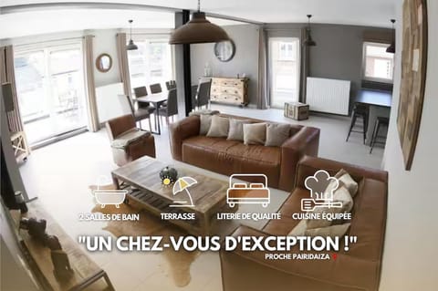 Loft en Duplex avec terrasse 3 chambres proche Pairi Daiza Apartment in Hauts-de-France