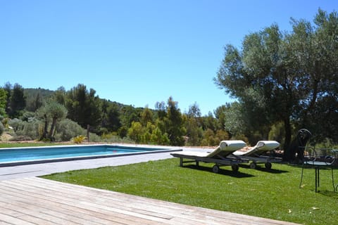 Day, Natural landscape, Garden, Garden view, Pool view, Swimming pool, sunbed
