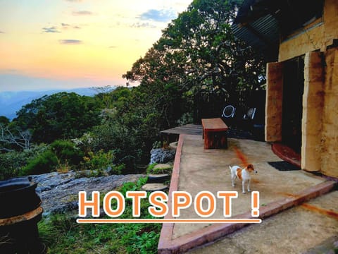 Patio, Natural landscape, Mountain view, Sunset