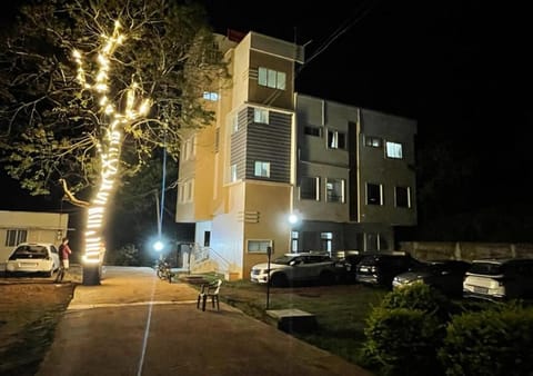 Property building, Night, Parking