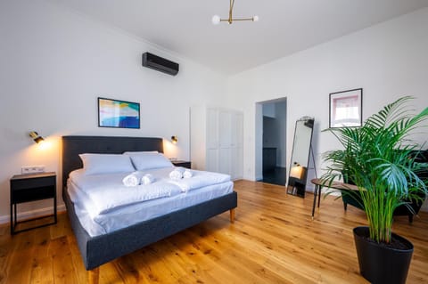 Bed, Photo of the whole room, Bedroom, air conditioner