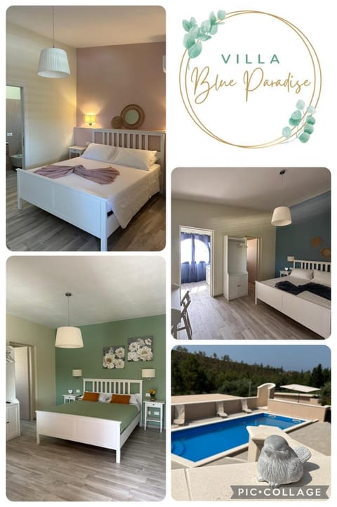 Bed, Photo of the whole room, Bedroom, Pool view, Swimming pool, towels