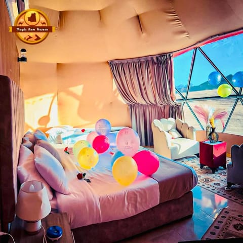 Bed, Natural landscape, Seating area