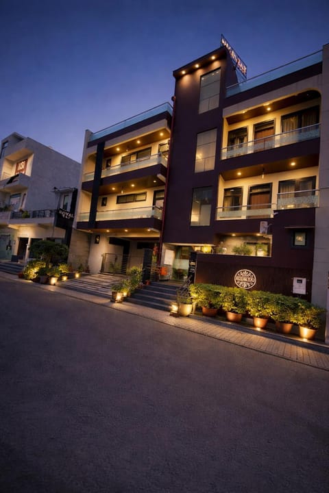 Property building, Night, Parking